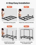 VEVOR Drywall Cart Dolly, 816 kg Load Capacity, Steel Panel Truck Cart with 12.5 mm Swivel Casters, V952-BLTCHJGSGSBKHDXOC001V0