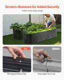 Metal Raised Garden Bed, 8 x 2 x 2 ft Outdoor Galvanized Box, with Open Bottom, Large Oval V952-JSYHZZCTYXSH1MOSLV0