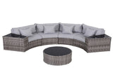 Gardeon 4 Seater Outdoor Sofa Set 7PCS Table Chair Set Garden Rattan Patio Furniture ODF-SOFA-7PC-RTA-GE-ABC