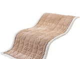 Boho Plush Couch Cover Fuzzy Accent Soft Couch Mat with Geometric Textured Slipcovers Washable V1192-AZ-W-33663