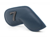 Dark Blue Golf Iron Head Covers Set of 10 - Waterproof PU Leather Club Protectors with Embroidered V888-ELOSUNG23724