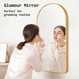 2 Set Wall Arch Mirror Arc Aluminum Frame Bathroom 50x100cm GOLD V274-FT-BM-ALUAC-GD50100-X2