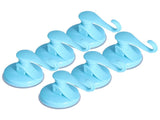 6PCS Strong Vacuum Wall Hook Towel Hook Plastic Self Adhesive Suction Cup for Kitchen Bathroom Blue V1294-YM0714-3117210191213