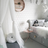 White Nordic Style 7-Layer Tulle Bed Canopy 300cm Extra Long 60cm Dome for Australian Kids Bedroom V888-ELOSUNG43157