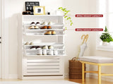 Artiss Shoe Cabinet Storage Drawer 45 Pairs White FURNI-N-SHOE-3D-WH