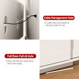 Artiss TV Unit Entertainment Unit Storage Cabinet 160cm White FURNI-L-3C-TV160-WH-AB