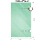 100cm Wall to Wall Frameless Shower Screen Chrome Wall Channel and Floor Channel with SS Hinges V63-939081