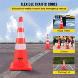VEVOR Safety Cones, 6" x 36" Cones, PVC Orange Construction Cones, Reflective Collars V952-AQZYCQHBJ3636KKUBV0