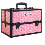 Embellir Portable Cosmetic Beauty Makeup Case - Diamond Pink CASE-MU-HZ7002-DIPI
