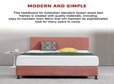 Linen Fabric Queen Bed Deluxe Headboard Bedhead - Pearl Copper Brown V63-839531