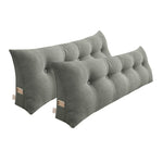 SOGA 2X 100cm Light Grey Triangular Wedge Bed Pillow Headboard Backrest Bedside Tatami Cushion Home PILLOW2111X2