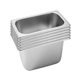 SOGA 6X Gastronorm GN Pan Full Size 1/3 GN Pan 20cm Deep Stainless Steel Tray GASTRONORMPANS5444X6