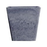 SOGA 27cm Weathered Grey Square Resin Plant Flower Pot in Cement Pattern Planter Cachepot for Indoor FPOTH2765