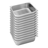 SOGA 12X Gastronorm GN Pan Full Size 1/2 GN Pan 10cm Deep Stainless Steel Tray GASTRONORMPANS5410X12