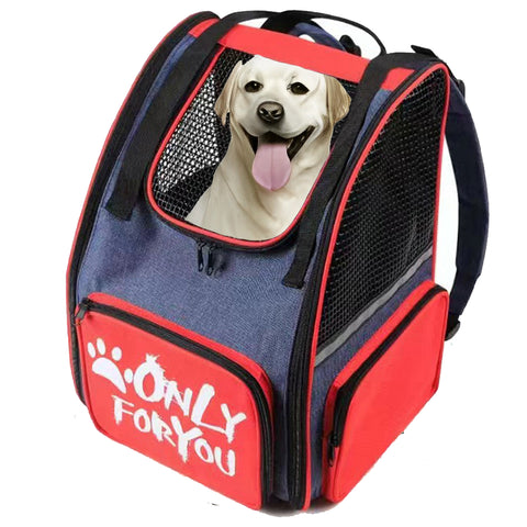 SOGA Red Pet Carrier Backpack Breathable Mesh Portable Safety Travel Essentials Outdoor Bag PETBAGA35RED