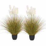 SOGA 2X 137cm Artificial Indoor Potted Reed Bulrush Grass Tree Fake Plant Simulation Decorative APLANTFH621X2