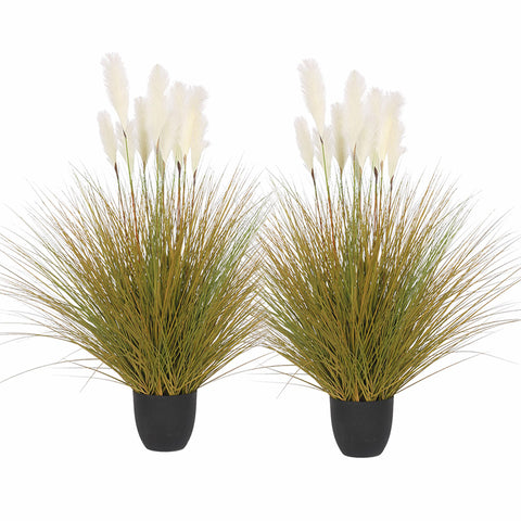 SOGA 2X 137cm Artificial Indoor Potted Reed Bulrush Grass Tree Fake Plant Simulation Decorative APLANTFH621X2