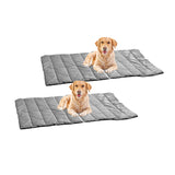 SOGA 2X Grey Camping Pet Mat Waterproof Foldable Sleeping Mattress with Storage Bag Travel Outdoor PETMATGREYX2