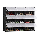 SOGA 6 Tier 3 Column Shoe Rack Organizer Sneaker Footwear Storage Stackable Stand Cabinet Portable SHOEBOX306