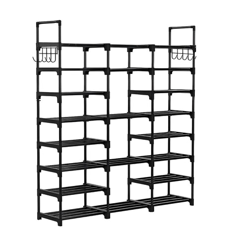 SOGA 21-Shelf Tier Shoe Storage Shelf Space-Saving Caddy Rack Organiser with Handle RACK0005