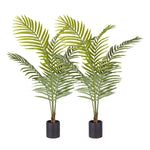 SOGA 2X 120cm Green Artificial Indoor Rogue Areca Palm Tree Fake Tropical Plant Home Office Decor APLANT1206SAX2