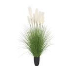 SOGA 110cm Artificial Indoor Potted Reed Bulrush Grass Tree Fake Plant Simulation Decorative APLANTFH6022