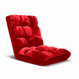 SOGA Floor Recliner Folding Lounge Sofa Futon Couch Folding Chair Cushion Red LOUNGECHAIRRED