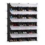 SOGA 10 Tier 3 Column Shoe Rack Organizer Sneaker Footwear Storage Stackable Stand Cabinet Portable SHOEBOX310