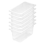 SOGA 150mm Clear Gastronorm GN Pan 1/3 Food Tray Storage Bundle of 6 VICPANS1423X6