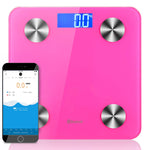 SOGA Wireless Bluetooth Digital Body Fat Scale Bathroom Health Analyser Weight Pink BODYFATSCALEBLUETOOTHPINK