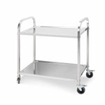 SOGA 2 Tier 95x50x95cm Stainless Steel Kitchen Dining Food Cart Trolley Utility Large FOODCART1004