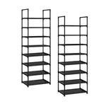 SOGA 2X 8 Tier Shoe Storage Shelf Space-Saving Caddy Rack Organiser with Handle RACK0007X2