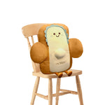 SOGA 58cm Cute Face Toast Bread Cushion Stuffed Car Seat Plush Cartoon Back Support Pillow Home SCUSHION063