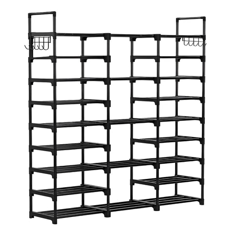 SOGA 21-Shelf Tier Shoe Storage Shelf Space-Saving Caddy Rack Organiser with Handle RACK0006