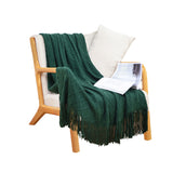 SOGA Green Diamond Pattern Knitted Throw Blanket Warm Cozy Woven Cover Couch Bed Sofa Home Decor BLANKET903