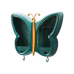 SOGA Green Butterfly Shape Wall-Mounted Makeup Organiser Dustproof Waterproof Bathroom Storage Box BATHG319