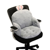 SOGA Gray Bunny Shape Cushion Soft Leaning Bedside Pad Sedentary Plushie Pillow Home Decor SCUSHION092