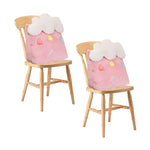 SOGA 2X Pink Cute Cloud Cushion Soft Leaning Lumbar Wedge Pillow Bedside Plush Home Decor SCUSHION032X2