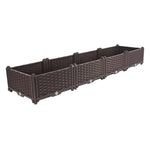 SOGA 160cm Raised Planter Box Vegetable Herb Flower Outdoor Plastic Plants Garden Bed PLANTBOX4A