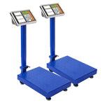 SOGA 2X 150kg Electronic Digital Platform Scale Computing Shop Postal Weight Blue 150KGPLATFORMSCALESBLUEX2