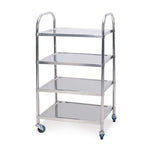 SOGA 4 Tier 860x540x1170 Stainless Steel Kitchen Dining Food Cart Trolley Utility FOODCART1116