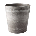 SOGA 37cm Rock Grey Round Resin Tapered Plant Flower Pot in Cement Pattern Planter Cachepot for FPOTE3789