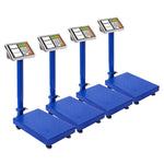 SOGA 4X 150kg Electronic Digital Platform Scale Computing Shop Postal Weight Blue 150KGPLATFORMSCALESBLUEX4