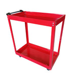 SOGA 2 Tier Tool Storage Cart Portable Service Utility Heavy Duty Mobile Trolley Red TOOLCART605