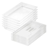 SOGA 65mm Clear Gastronorm GN Pan 1/1 Food Tray Storage Bundle of 6 with Lid VICPANS1401WLIDX6