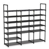 SOGA 19-Shelf Tier Shoe Storage Shelf Space-Saving Caddy Rack Organiser with Handle RACK0004