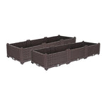 SOGA 2X 120cm Raised Planter Box Vegetable Herb Flower Outdoor Plastic Plants Garden Bed PLANTBOX3AX2