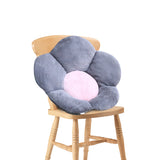 SOGA Dark Gray Whimsical Big Flower Shape Cushion Soft Leaning Bedside Pad Floor Plush Pillow Home SCUSHION081