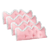 SOGA 4X 180cm Pink Princess Bed Pillow Headboard Backrest Bedside Tatami Sofa Cushion with Ruffle PILLOWSLK180PINKX4