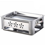 36CM Portable Stainless Steel Outdoor Chafing Dish BBQ Fish Stove Grill Plate CHAFINGDISHFISH36CM